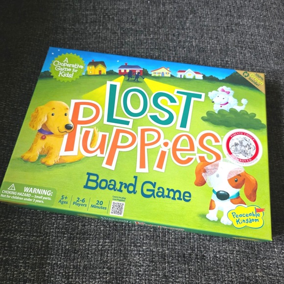 Peaceable Kingdom Other - Peaceable Kingdom Lost Puppies Cooperative Board Game Complete Hard to Find